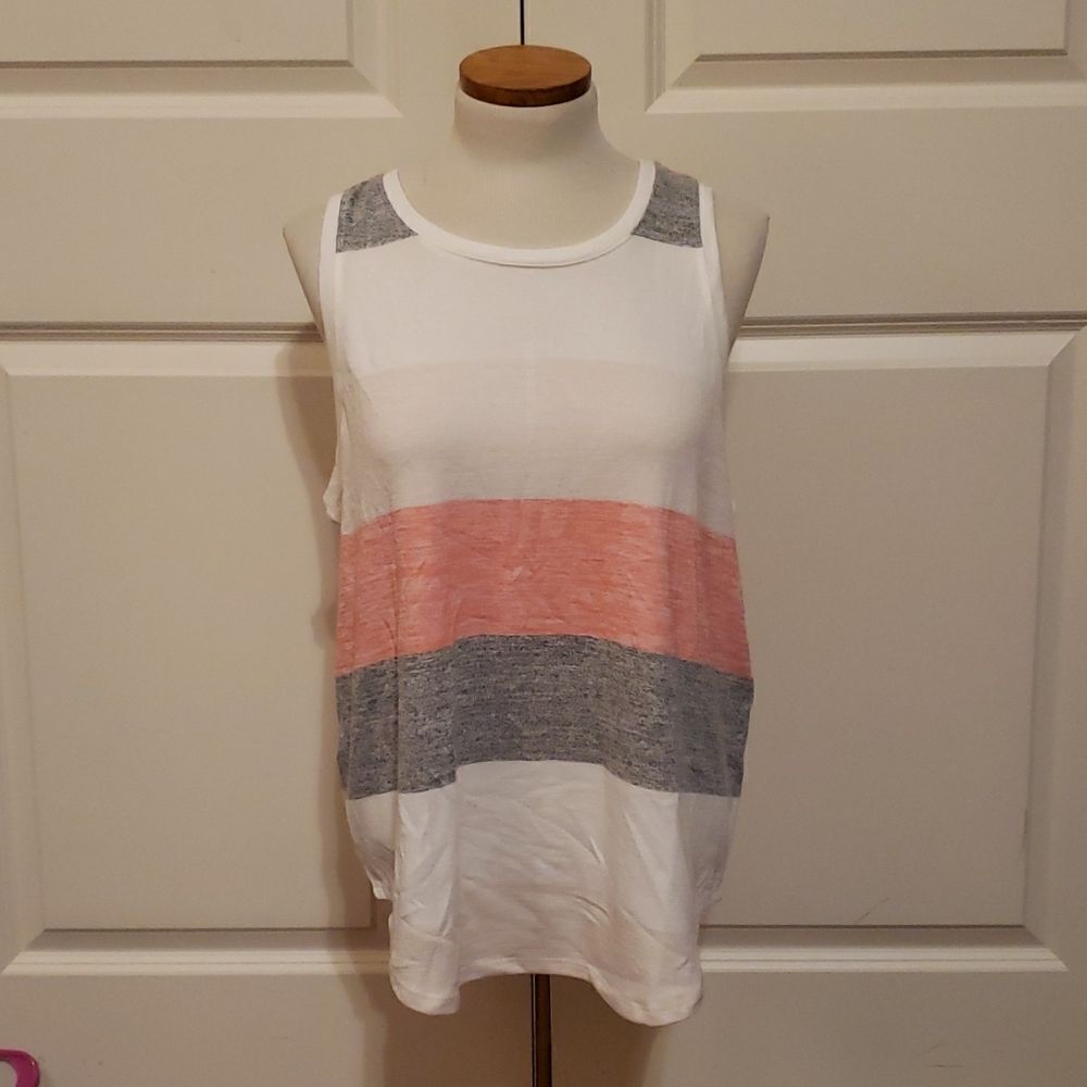 Market &‎ Spruce Rex High Neck Knit Tank Top Off-White Size XL NWT